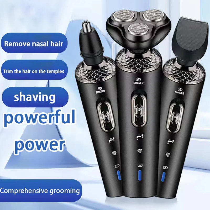 3-in-1 Electric Shaver Multi Functional Waterproof Men's Smart Trimmer