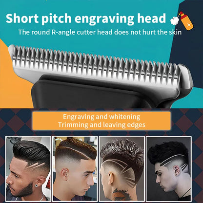 Kemei Graffiti Electric Hair Clipper Kit Men's Electric Shaver