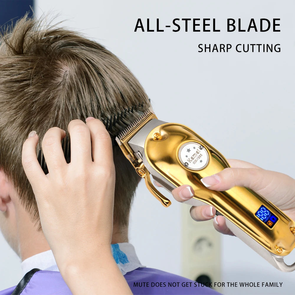 Kemei Full Metal Hair Trimmer For Men Beard Trimmer
