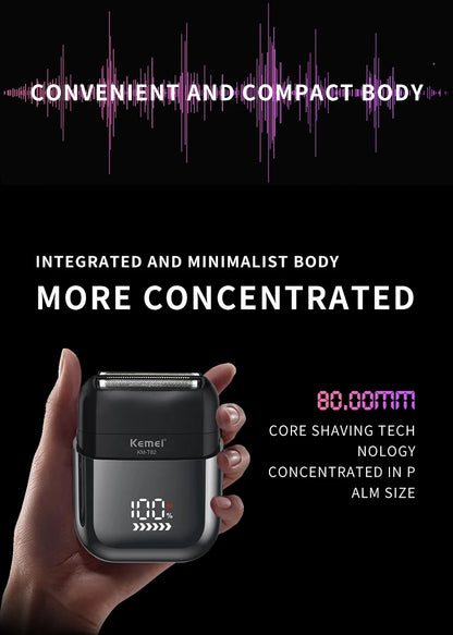 KEMEI km-t82 Usb Reciprocating Electric Shaver Washable Digital Display