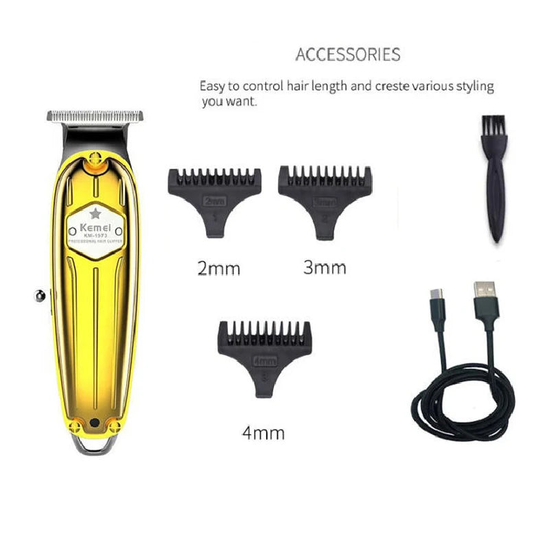 Kemei 1973 Pro Full Metal Hair Trimmer Professional Beard Trimmer