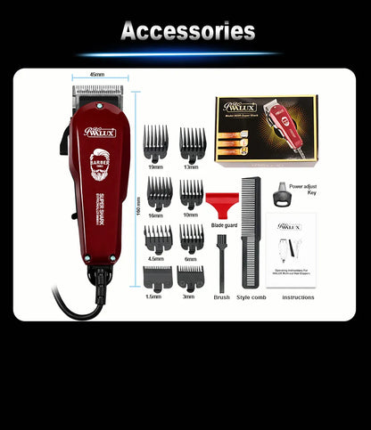 WALUX Professional AC220-240V Hair Clipper 10W Powerful Hair Trimmer