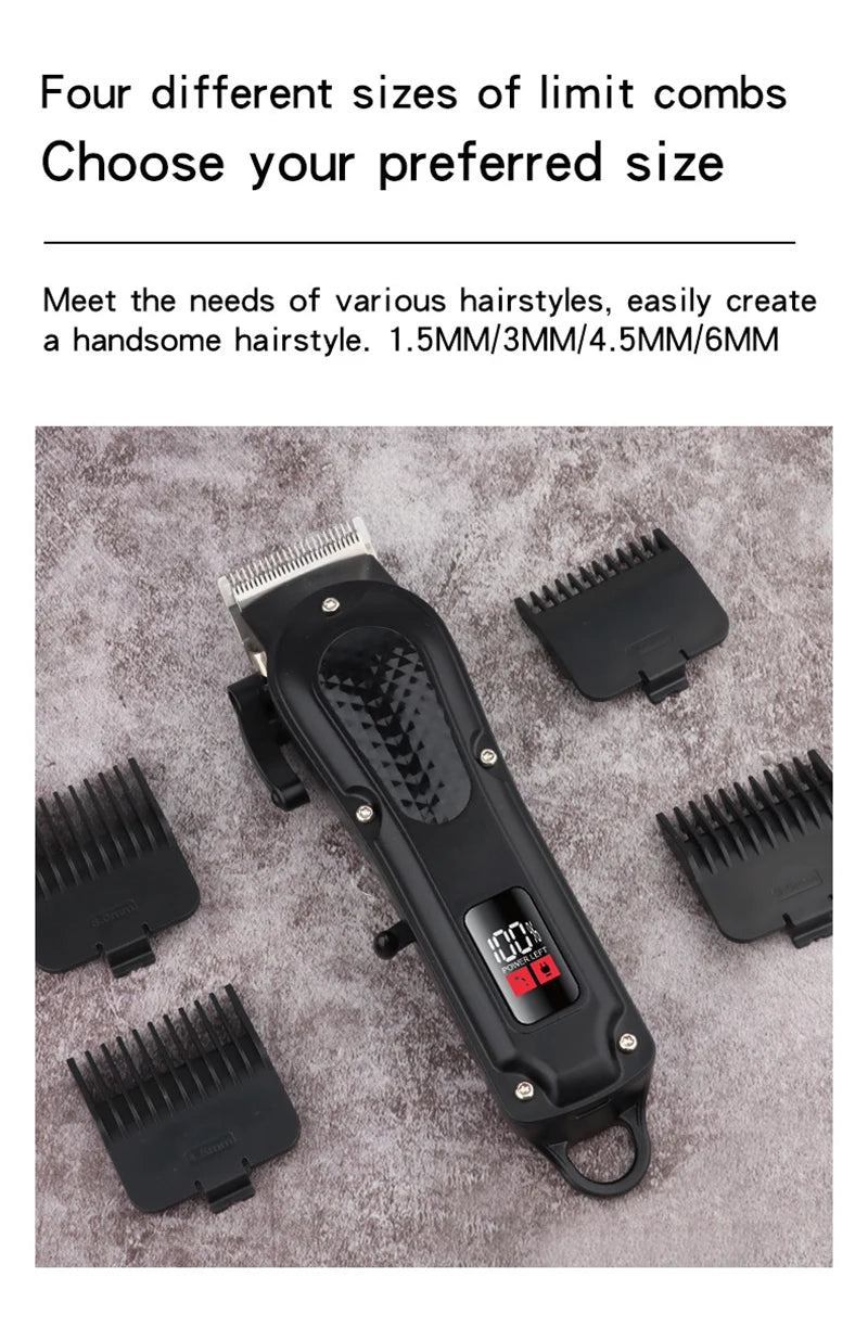 Professional Hair Clipper Cosinion - Rechargeable Hair Trimmer 160min Runtime