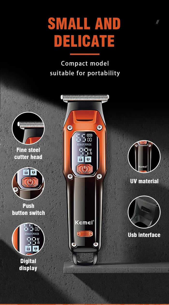 Kemei Hair Trimmer Hair Clipper Professional Barber Trimmer KM-658