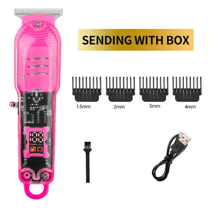New Transparent Hair Clipper Power Display Hair Clipper