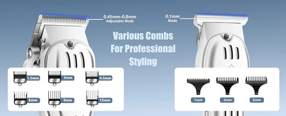 Hair Clippers Professional Cordless for Men, Electric Foil Shavers Set