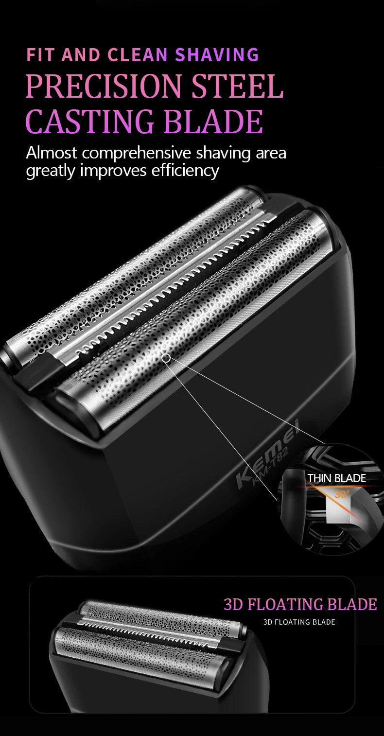 Kemei Electric Shaver Mini Portable Shaver Electric Razor for Men