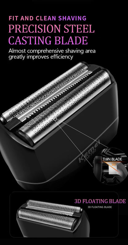Kemei Electric Shaver Mini Portable Shaver Electric Razor for Men