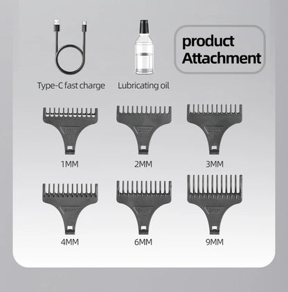 Rechargeable Hair Clipper with LCD Display Professional Hair Cut