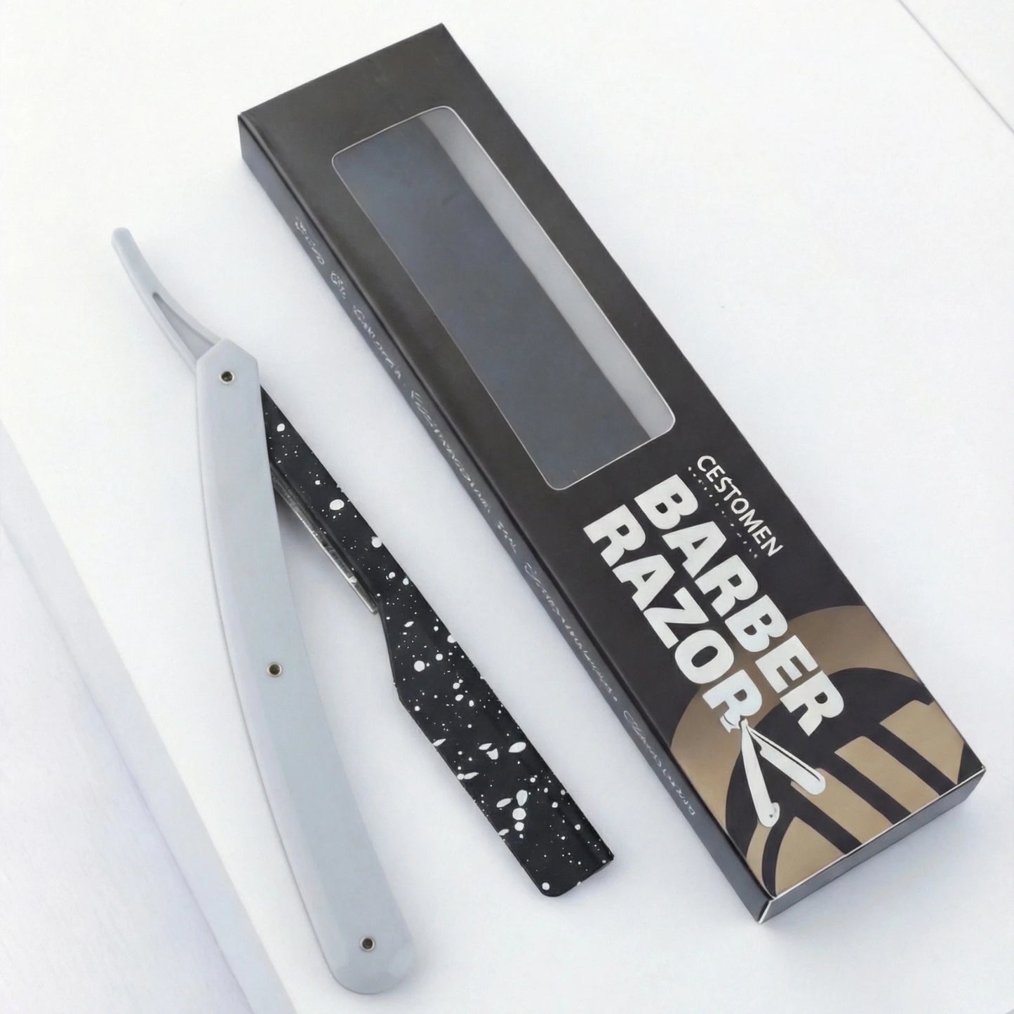 1Pc New Pro Slide Out Straight Razors Beard Shaving