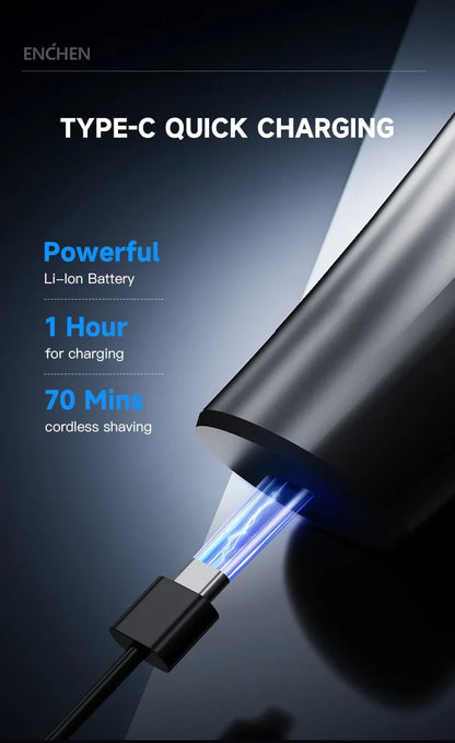 ENCHEN Electric Shaver Razor Beard Trimmer Rotary 3D Hair Shaver