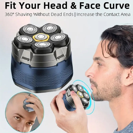 Titanium Electric Shaver-MEN'S Rechargeable Head and Face Shaver