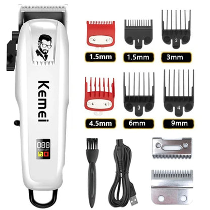 Kemei Hair Clipper or Blades or Limit Combs Wireless Trimmer KM-PG809A