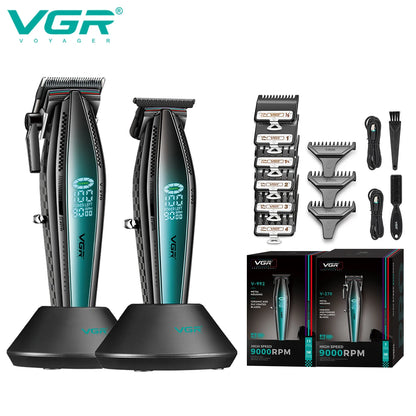 VGR V-992 V-270 high-end men's hair clipper LCD digital display