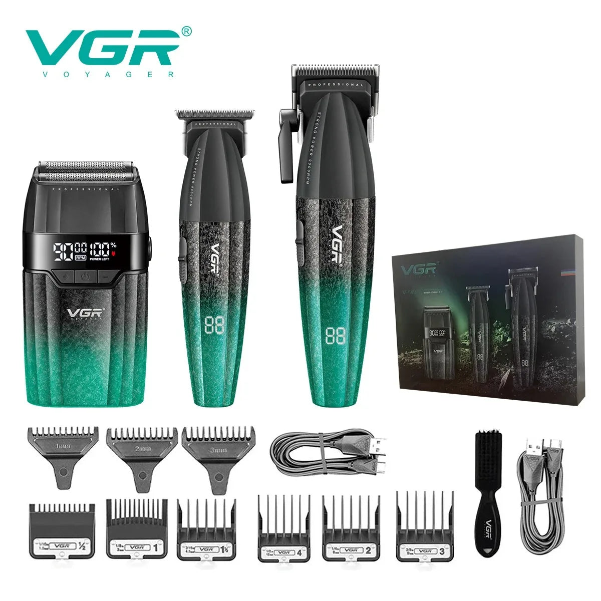 VGR Hair Trimmer Professional Electric Shaver Cordless Clippers
