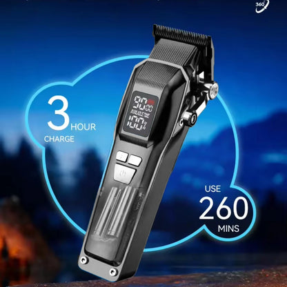 Kemei KM-2796 9000RPM Brushless Motor DLC Blade LCD Hair Cutting