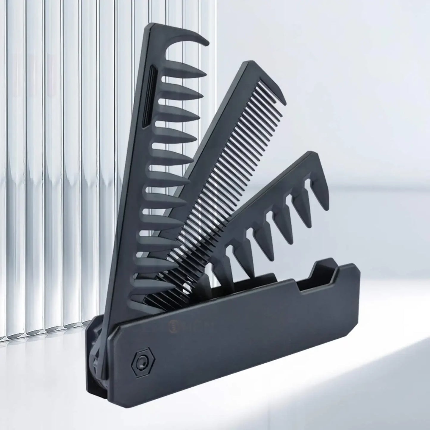 Professional 3 in 1 Pocket Folding Combs Wide Tooth