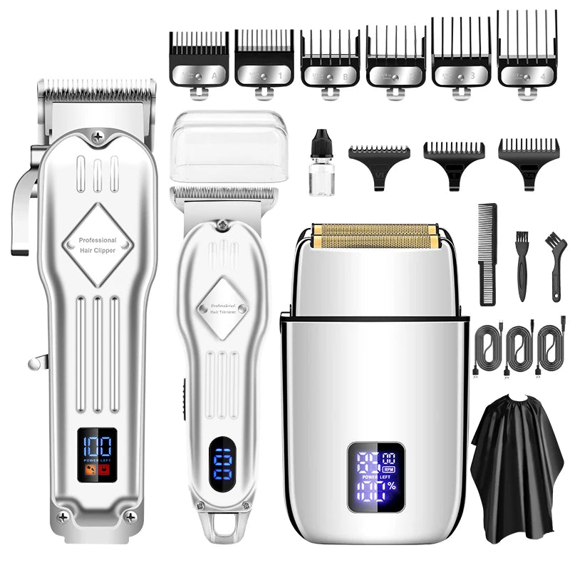 RESUXI 973 3 in 1 Professional Electric Hair Clipper and Shaver Set