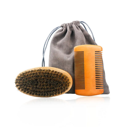 Boar Bristle Wood Beard Brush Hairdresser Shaving Tools