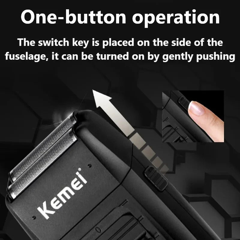 Kemei-1102 Rechargeable Cordless Shaver For Men Beard Shaver