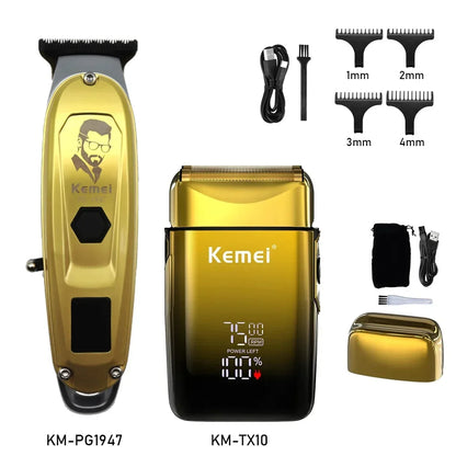 Kemei-KM-TX10 Men's Shaving Machine Dual Foil Blades