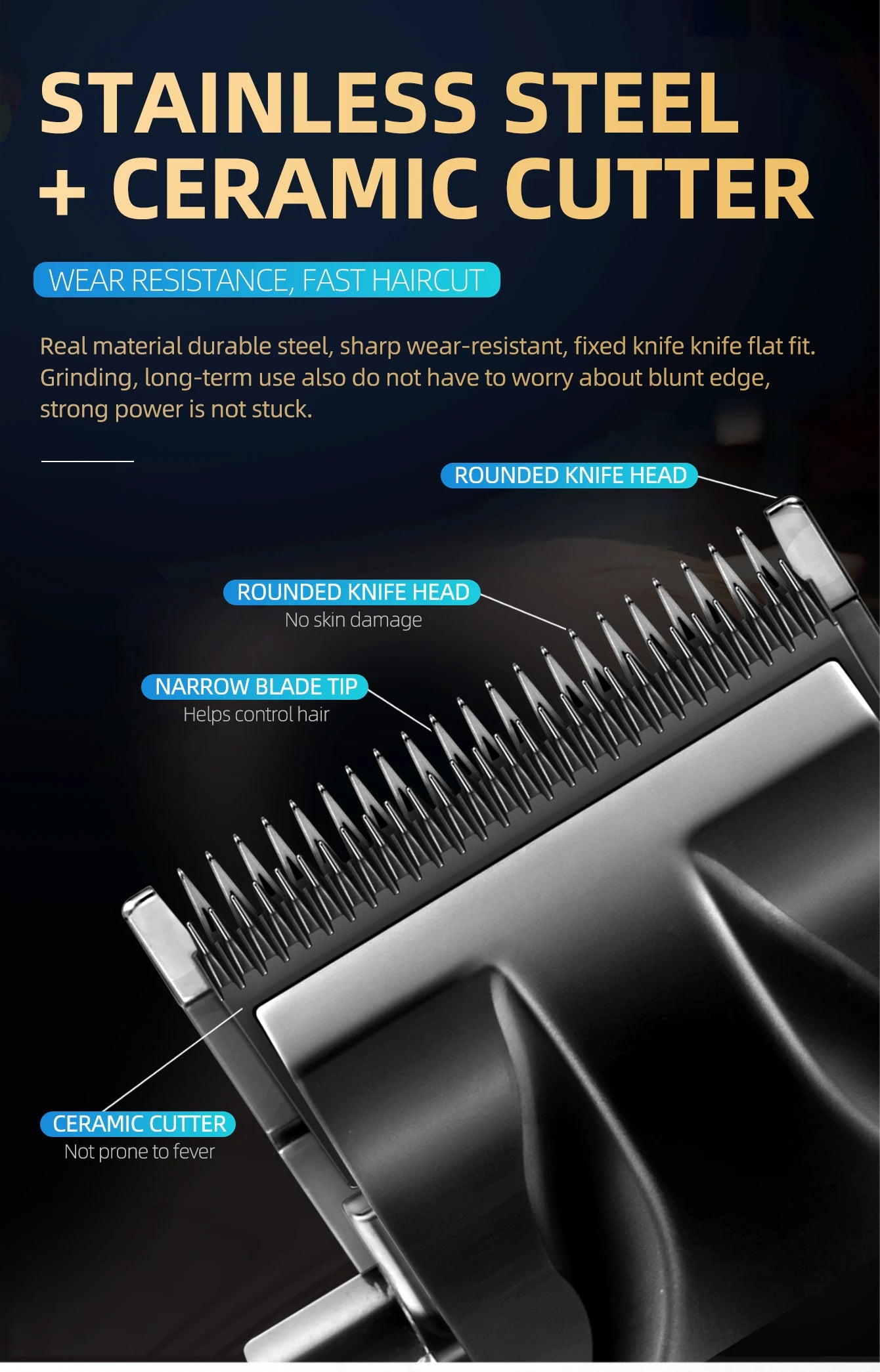 Kemei Men's Electric Hair Clipper USB Rechargeable KM-2296