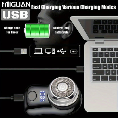 Men's electric shaver USB charging digital display function