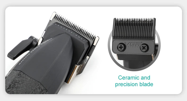 VGR Hair Clippers Professional Barber Clippers Adjustable Hair Cut