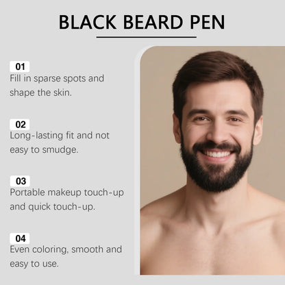 Instant Beard Filler Pen With Brush Comb Disposable