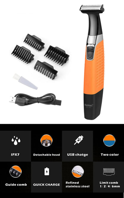 Kemei KM-1910 Waterproof Electric Shaver Eyebrow Trimmer