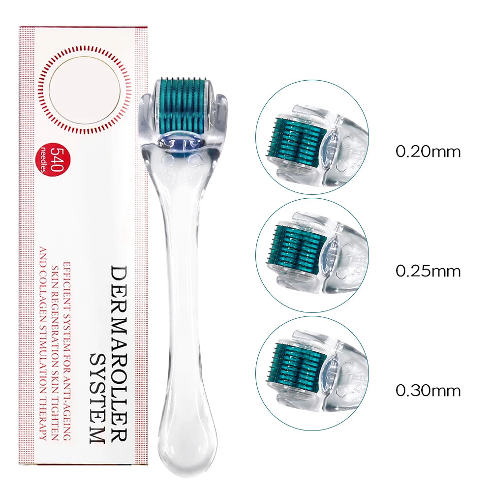 Professional 540 Needles Derma Roller Micro Face Roll