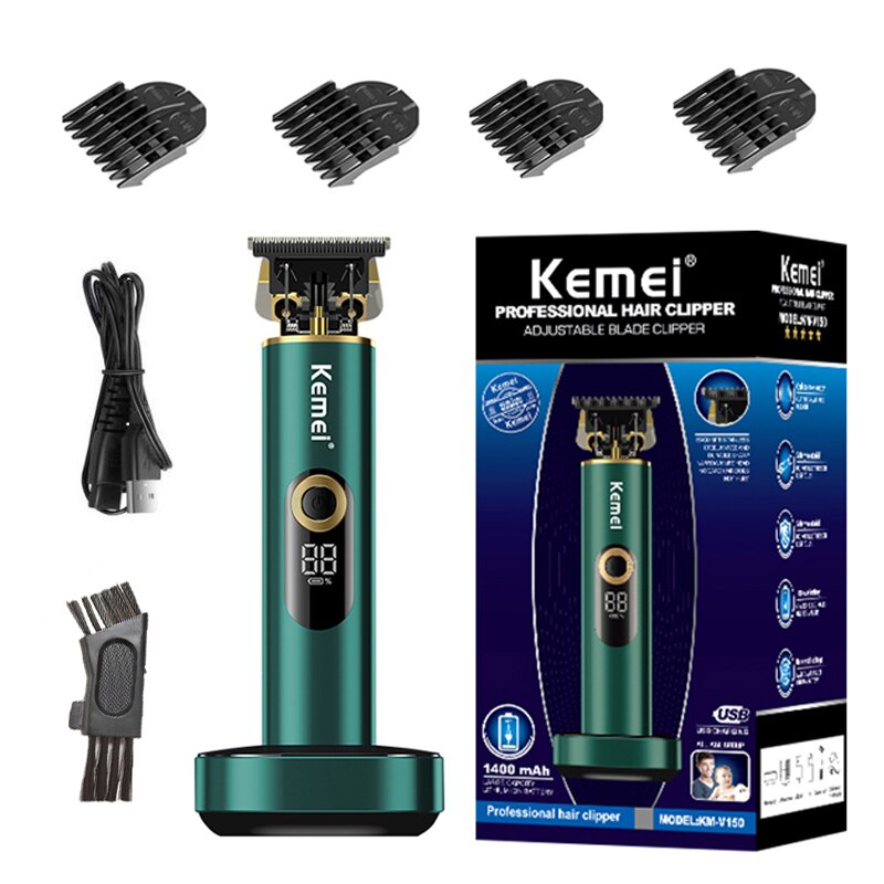 Original Kemei  Rechargeable Powerful Hair Trimmer Barber Hair Clipper