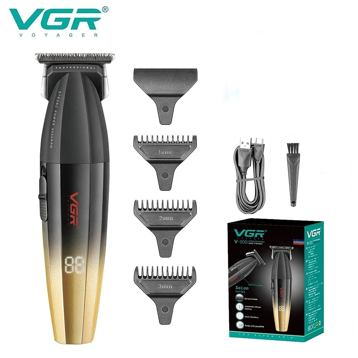 VGR Hair Trimmer Professional Electric Shaver Cordless Clippers