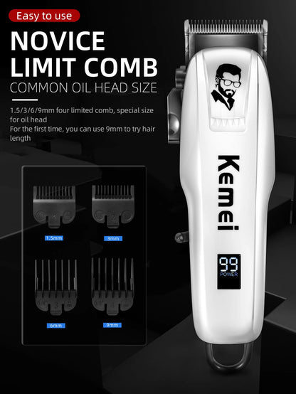 Kemei Pg809A Adjustable Powerful Hair Clipper Barber Electric Hair Trimmer