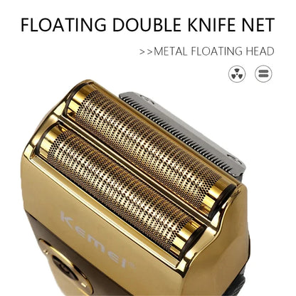 Kemei KM-2028 Men's Electric Metal Shaver LED Display Shavers