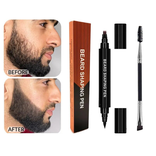 1 Set Men Fashion Beard Makeup Enhancer Waterproof Moustache Black Beard Filler