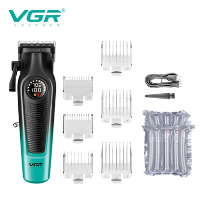 VGR 196 Professional Hair Clipper DLC Blade LED Display