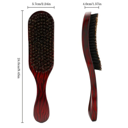 1pcs Wood Handle Brush Set Hard Boar Bristle
