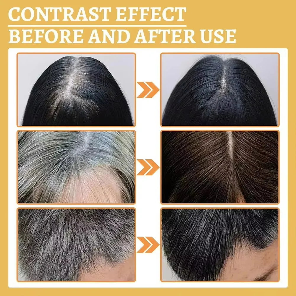 Magic White Hair to Black Shampoo Dye Soap Natural