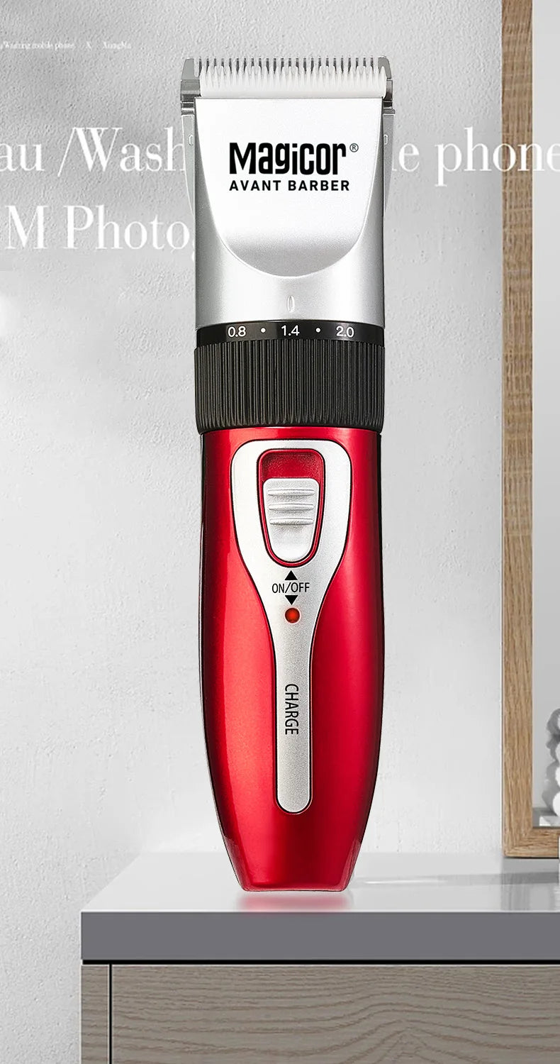 MAGICOR Professional Hair Clipper Red Hair Trimmer Hair Cutting