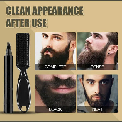 Man Cosmetic Beard Filling Pen Kit Beard Enhancer Brush Beard Coloring Pencil