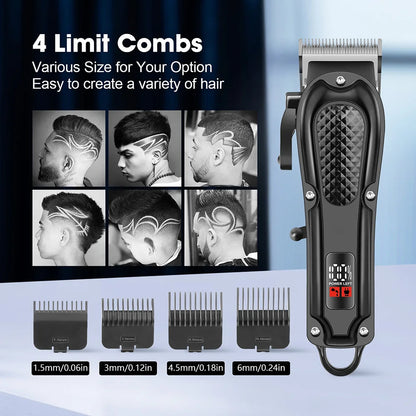 Professional Hair Clipper Cosinion - Rechargeable Hair Trimmer 160min Runtime