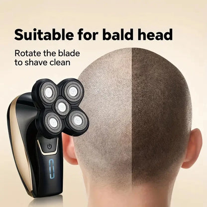 Electric Shaver Head Shaver 5 Floating Heads, Men's Cordless Blades