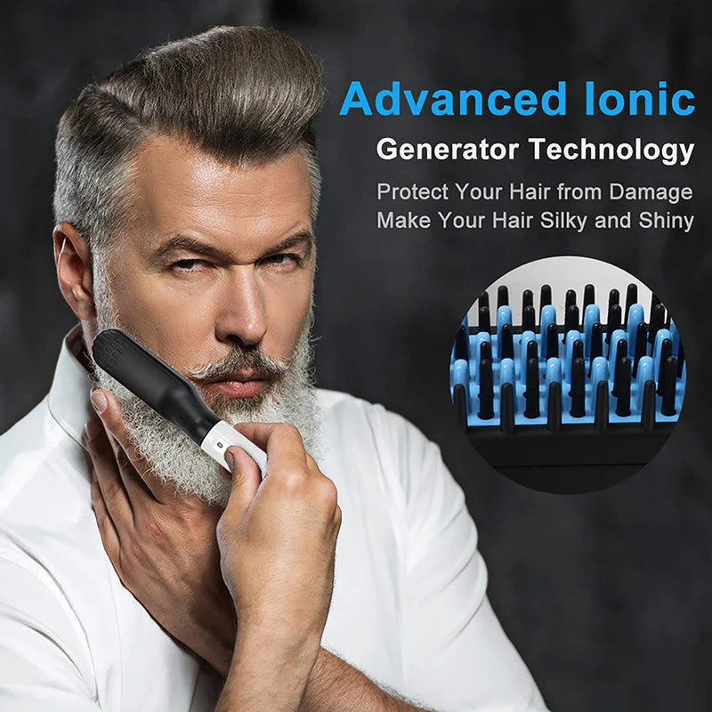 Multifunctional Quick Hair Beard Straightener Men's Hair