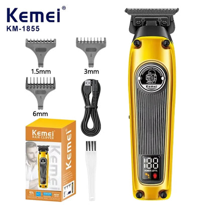 Kemei Multi-Purpose Haircut LCD Display km-1855 Hair Clippers