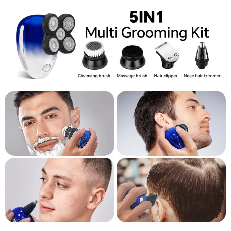 Five in one men's electric shaver set