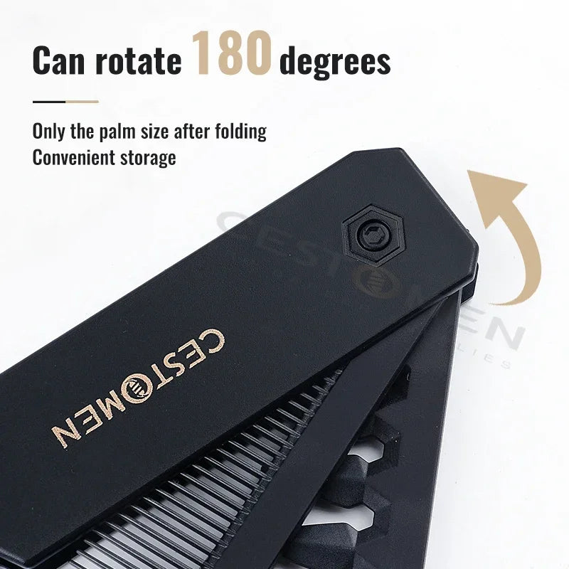 2 in 1 Multifunctional Folding Comb Wide Tooth Detangler Comb