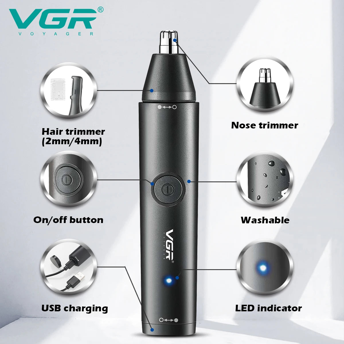 VGR Professional Nose Hair Trimmer Mini Hair Trimmer V-613