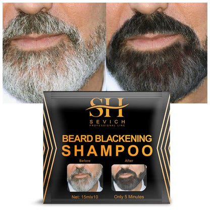 Sevich Instant Hair Dye Black Beard Shampoo Beard Paint