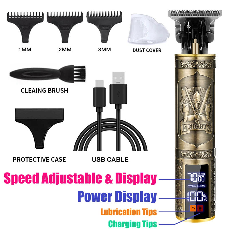 Electric Rechargeable Vintage T9 Man Shaver Trimmer